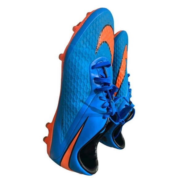 Nike Hypervenom Phantom FG Blue Football Cleats ACC Orange Swoosh Sz 13 - Picture 3 of 9